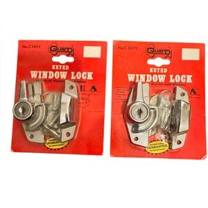 🔵 3/ $15 - Silver Keyed Window Lock for Wooden Sash Windows (2) in listing